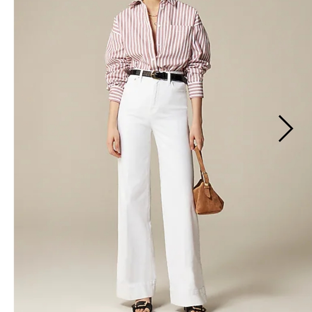 J. Crew White Flare & Wide Leg Jeans